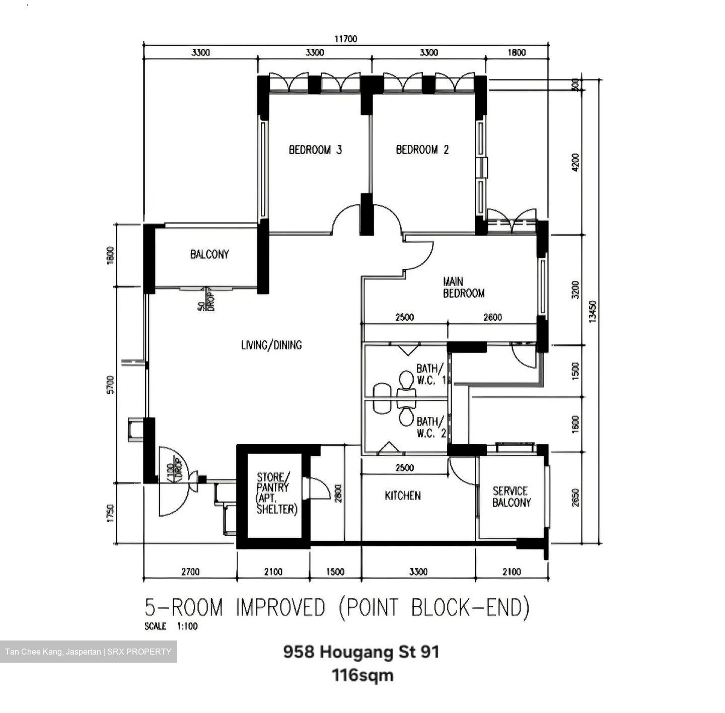 Blk 958 Hougang Street 91 (Hougang), HDB 5 Rooms #624936441